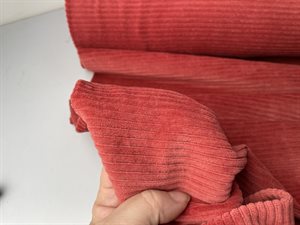 Fløjls velour - mørk melon, lækker og rillet